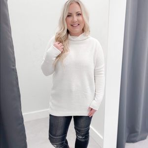 “Jillie” Ottoman Sweater by R&D Style from Ash & Antler in Snow White